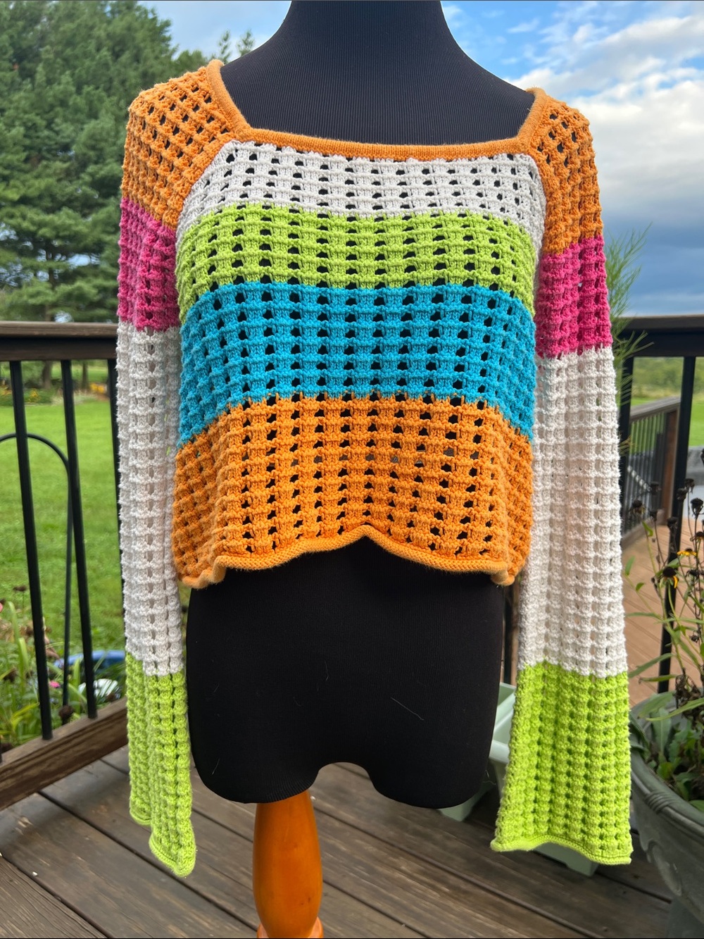Wild Fable Open Knit Crop Top